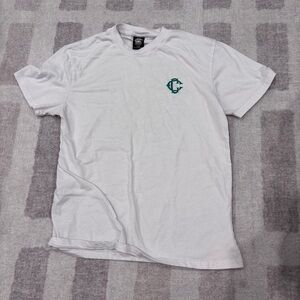 Crooks & Castles White Tee with Green Logo